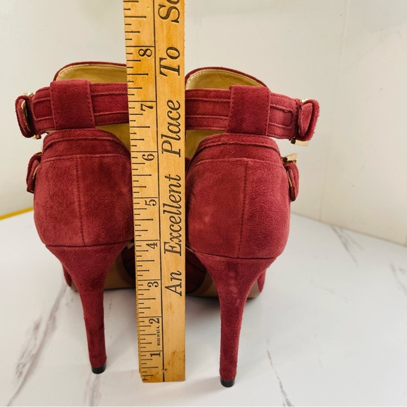 Michael Kors Peep Toe Ankle Bootie High Heels
Buckled Double Straps Cutout Shoes - Picture 9 of 13